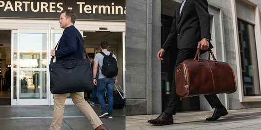 Leather vs Nylon Garment Bags