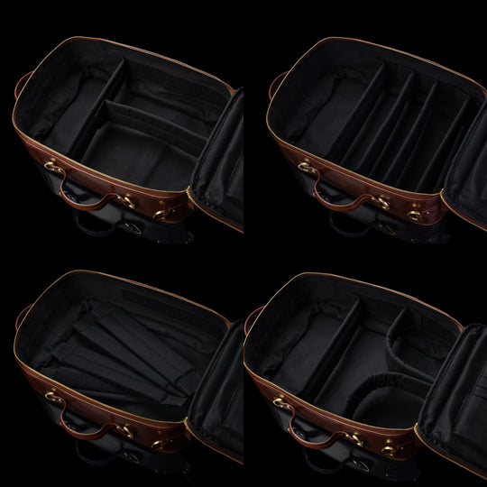 Von Baer 10x men's high-quality multifunctional leather laptop travel backpack, briefcase with customizable inner space compartments for optimal organization.