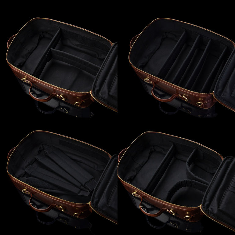 Von Baer 10x men's high-quality multifunctional leather laptop travel backpack, briefcase with customizable inner space compartments for optimal organization.