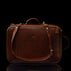 Von Baer 10x men's high-quality multifunctional leather laptop travel bag in brown, convertible into a backpack with adjustable shoulder straps.