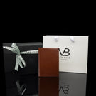 Full grain leather passport cover with gift packaging
