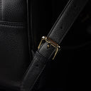 von baer bella womens luxurious small leather backpack black metal hardware