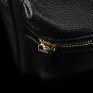 von baer bella womens luxurious small leather backpack black ykk zipper