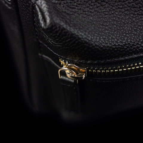 von baer bella womens luxurious small leather backpack black ykk zipper