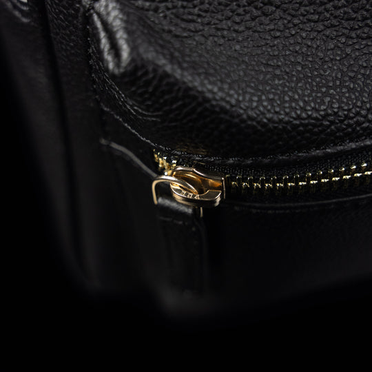 von baer bella womens luxurious small leather backpack black ykk zipper