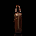 Von Baer City luxury leather laptop bag for women, side view.