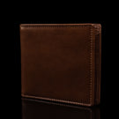 von baer classic bifold luxurious italian leather mens wallet brown