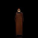 Von Baer Diplomat men’s slim full-grain leather briefcase, profile view for professional work and business use.