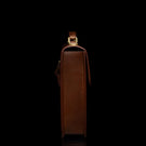 Von Baer Diplomat men’s slim full-grain leather briefcase, profile view for professional work and business use.