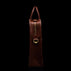 Von Baer Elegant high-quality slim full-grain leather women’s laptop bag in brown, side view.