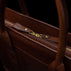 Von Baer Exquisite luxury full-grain leather laptop briefcase for men in brown, featuring Japanese YKK zippers.