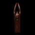 Men’s Von Baer exquisite slim luxury full-grain leather laptop briefcase in brown, side view.