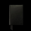 Von Baer full grain leather passport cover holder, elegant black, back view