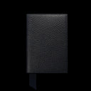 Von Baer full grain leather passport cover holder, navy blue, back view