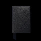 Von Baer full grain leather passport cover holder, navy blue, back view