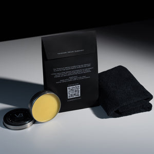 von baer handmade premium leather cream natural balm gift package and cloth