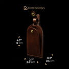 Von Baer Leather Luggage Tag (Dimensions)