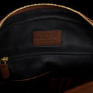Von Baer Liberty handmade men's leather backpack with cotton lining, showcasing high-quality interior for durability and style.
