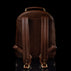 Von Baer Liberty stylish women's full grain leather backpack, brown, back view.