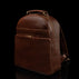 Von Baer Liberty stylish women's full grain leather backpack, brown, front view.