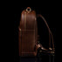 Von Baer Liberty stylish women's leather backpack, brown, side view.