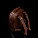 Von Baer Liberty women's leather backpack, upper view, showcasing the padded shoulder straps for added comfort.