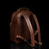Von Baer Liberty women's vegetable-tanned leather backpack with padded, adjustable shoulder straps, showcasing comfort and durability.