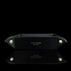 Von Baer Majestic luxury Italian leather tray desk organizer, catch-all in black, featuring a front view that highlights its sleek design and sophisticated appearance.