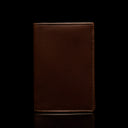 von baer minimalistic grant leather card case solid brown front view