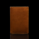 von baer minimalistic grant leather card case wallet solid tan color front view