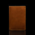 von baer minimalistic grant leather card case wallet solid tan color front view