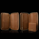 Von Baer origin luxury RFID leather purse large 2-in-1 with detachable cardholder and magnetic closure