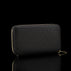 Luxury men’s leather wallet with RFID protection, large design shown from the back view