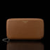 Von Baer origin luxury RFID men’s leather wallet in tan, front view showing premium design.