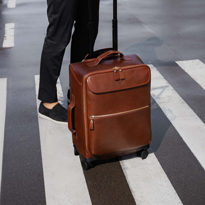 Von Baer Voyager luxury carry-on trolley bag in airport cover image