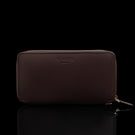 Von Baer W2 large leather women's purse wallet - brown - front view.