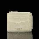 Von Baer W5 RFID slim luxury leather zip card case front view