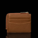 Von Baer W5 RFID slim luxury leather zip card case back view