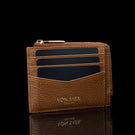 Von Baer W5 RFID slim zipped leather card holder with coin pocket and cards inside