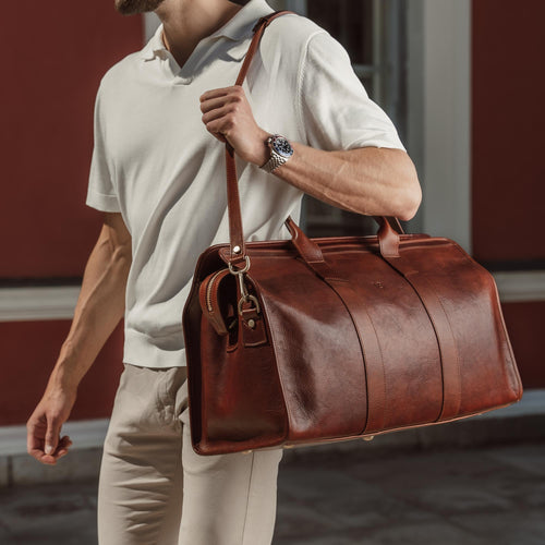 13 Leather Duffle Travel Gym Genuine Duffel Luggage Weekend