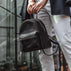 von baer womens premium small leather backpack black slider in hands