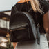 von baer womens premium small leather backpack black