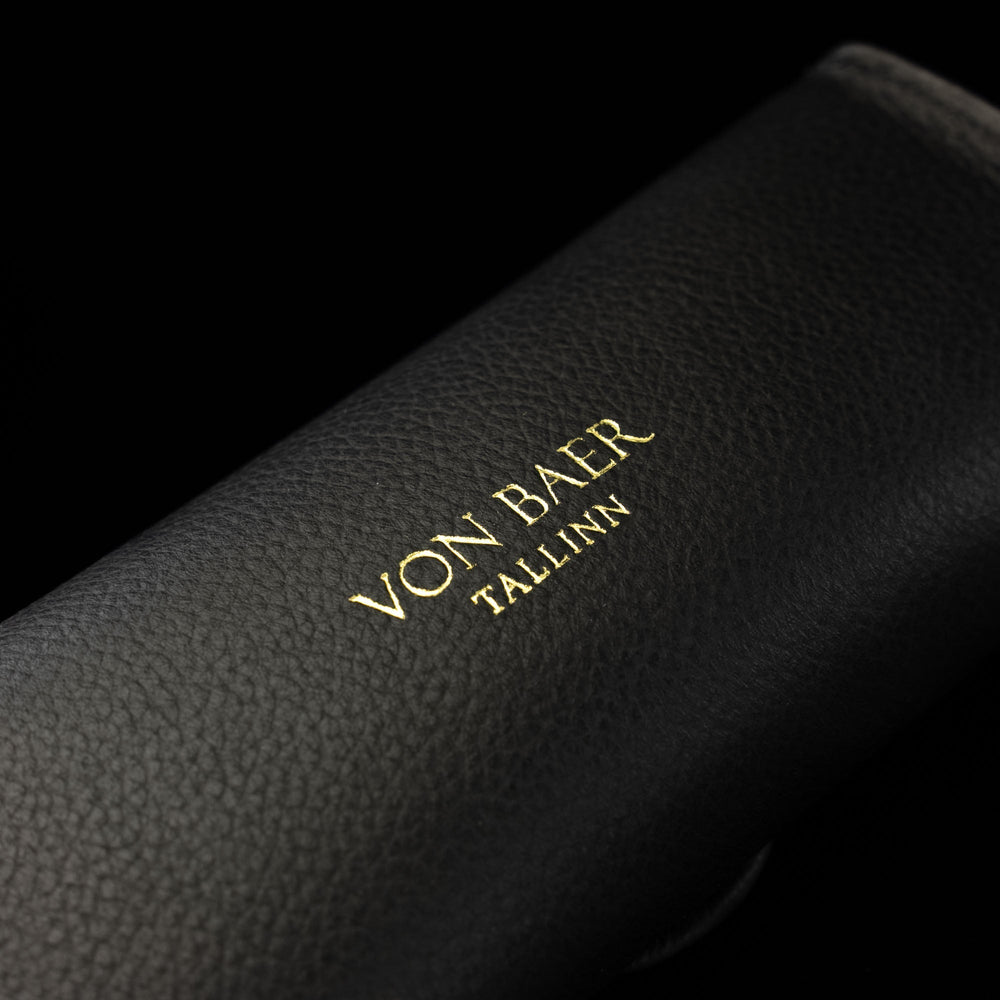 Deluxe Leather Glasses Case - logo