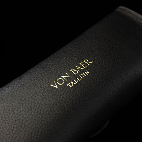 Deluxe Leather Glasses Case - logo