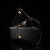 Deluxe Leather Glasses Case black interior with glasses