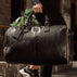 Grand Womens Leather Garment Bag   black with model