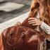 Superior Womens Leather Toiletry Bag   solid brown