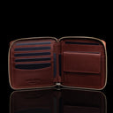 W3 Womens Leather Wallet Red Inside cash cards filled