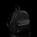 bella womens small leather backpack black side