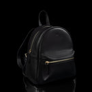 bella womens small leather backpack black side